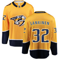 Men's Nashville Predators Lankinen,Kevin - 32 Gold Home Breakaway Authentic Jersey