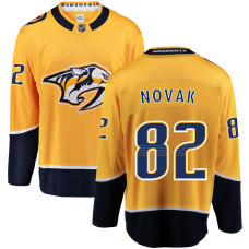 Men's Nashville Predators Novak,Tommy - 82 Gold Home Breakaway Authentic Jersey