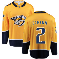 Men's Nashville Predators Schenn,Luke - 2 Gold Home Breakaway Authentic Jersey