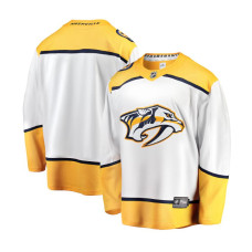 Men's Nashville Predators Glass,Cody - 8 White Away Breakaway Authentic Jersey