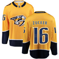 Men's Nashville Predators Zucker,Jason - 16 Gold Home Breakaway Authentic Jersey