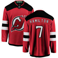 Men's New Jersey Devils Hamilton,Dougie - 7 Red Home Breakaway Authentic Jersey