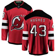 Youth New Jersey Devils Hughes,Luke - 43 Red Home Breakaway Replica Jersey