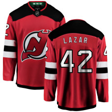 Youth New Jersey Devils Lazar,Curtis - 42 Red Home Breakaway Replica Jersey