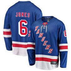 Youth New York Rangers Jones,Zac - 6 Blue Home Breakaway Authentic Jersey