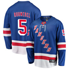 Youth New York Rangers Ruhwedel,Chad - 5 Blue Home Breakaway Authentic Jersey