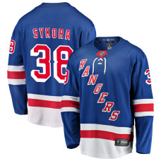 Youth New York Rangers Sykora,Adam - 38 Blue Home Breakaway Authentic Jersey