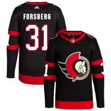 Men's Ottawa Senators Forsberg,Anton - 31 Black Home Primegreen Replica Jersey