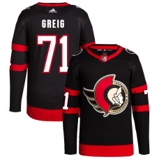 Men's Ottawa Senators Greig,Ridly - 71 Black Home Primegreen Authentic Jersey