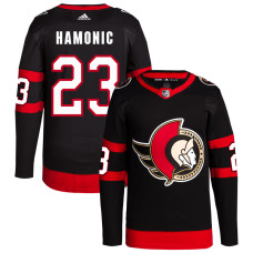 Men's Ottawa Senators Hamonic,Travis - 23 Black Home Primegreen Replica Jersey