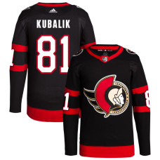 Men's Ottawa Senators Kubalik,Dominik - 81 Black Home Primegreen Replica Jersey