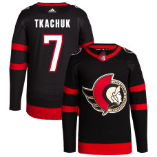 Men's Ottawa Senators Tkachuk,Brady - 7 Black Home Primegreen Replica Jersey