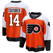 Men's Philadelphia Flyers Couturier,Sean - 14 Orange Home Premier Breakaway Authentic Jersey