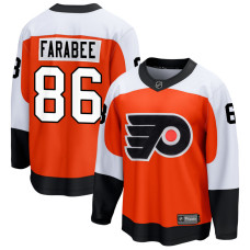 Men's Philadelphia Flyers Farabee,Joel - 86 Orange Home Premier Breakaway Replica Jersey