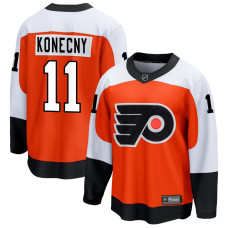 Men's Philadelphia Flyers Konecny,Travis - 11 Orange Home Premier Breakaway Replica Jersey