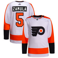 Youth Philadelphia Flyers Zamula,Egor - 5 White Away Premier Breakaway Replica Jersey