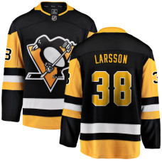 Youth Pittsburgh Penguins Larsson,Filip - 38 Black Home Breakaway Authentic Jersey