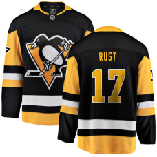 Youth Pittsburgh Penguins Rust,Bryan - 17 Black Home Breakaway Authentic Jersey