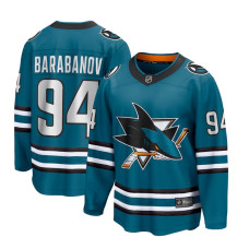 Youth San Jose Sharks Barabanov,Alexander - 94 Teal Home Breakaway Authentic Jersey