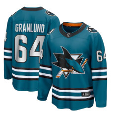 Youth San Jose Sharks Granlund,Mikael - 64 Teal Home Breakaway Replica Jersey