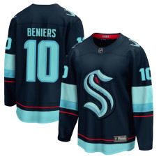 Men's Seattle Kraken Beniers,Matty - 10 Navy Home Breakaway Authentic Jersey