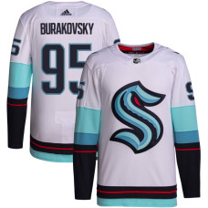 Men's Seattle Kraken Burakovsky,Andre - 95 White Away Breakaway Authentic Jersey