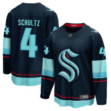 Youth Seattle Kraken Schultz,Justin - 4 Navy Home Breakaway Replica Jersey