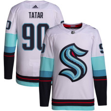 Men's Seattle Kraken Tatar,Tomas - 90 White Away Breakaway Authentic Jersey