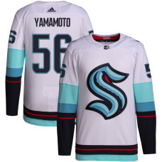 Men's Seattle Kraken Yamamoto,Kailer - 56 White Away Breakaway Authentic Jersey