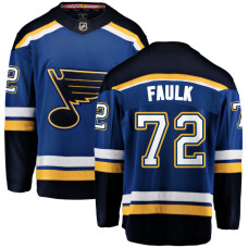 Men's St. Louis Blues Faulk,Justin - 72 Blue Home Breakaway Replica Jersey