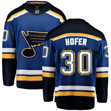 Men's St. Louis Blues Hofer,Joel - 30 Blue Home Breakaway Replica Jersey