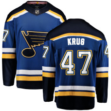 Men's St. Louis Blues Krug,Torey - 47 Blue Home Breakaway Authentic Jersey