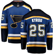 Men's St. Louis Blues Kyrou,Jordan - 25 Blue Home Breakaway Authentic Jersey