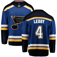 Men's St. Louis Blues Leddy,Nick - 4 Blue Home Breakaway Replica Jersey