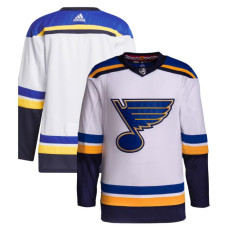 Men's St. Louis Blues Binnington,Jordan - 50 White Away Breakaway Replica Jersey