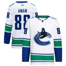 Youth Vancouver Canucks Aman,Nils - 88 White Away Primegreen Authentic Jersey