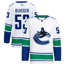 Youth Vancouver Canucks Blueger,Teddy - 53 White Away Primegreen Authentic Jersey