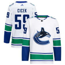 Youth Vancouver Canucks Cicek,Nick - 59 White Away Primegreen Authentic Jersey