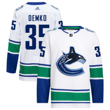 Youth Vancouver Canucks Demko,Thatcher - 35 White Away Primegreen Authentic Jersey