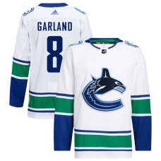 Youth Vancouver Canucks Garland,Conor - 8 White Away Primegreen Authentic Jersey