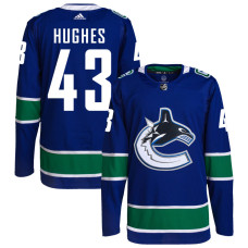 Youth Vancouver Canucks Hughes,Quinn - 43 Royal Home Primegreen Authentic Jersey