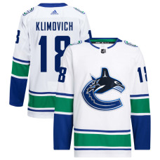 Youth Vancouver Canucks Klimovich,Danila - 18 White Away Primegreen Authentic Jersey