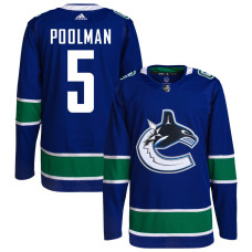 Youth Vancouver Canucks Poolman,Tucker - 5 Royal Home Primegreen Authentic Jersey