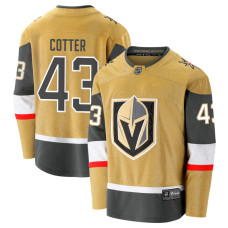 Men's Vegas Golden Knights Cotter,Paul - 43 Yellow Home Breakaway Authentic Jersey