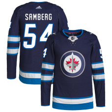 Youth Winnipeg Jets Samberg,Dylan - 54 Navy Home Primegreen Replica Jersey