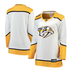 Women CUSTOM Nashville Predators White Away Breakaway Replica Jersey