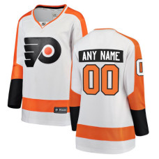 Women CUSTOM Philadelphia Flyers White Away Premier Breakaway Authentic Jersey