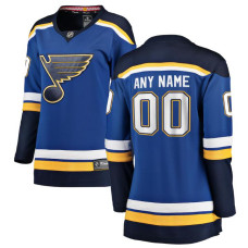 Women CUSTOM St. Louis Blues Blue Home Breakaway Authentic Jersey