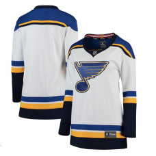 Women CUSTOM St. Louis Blues White Away Breakaway Replica Jersey