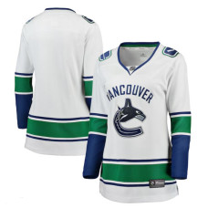 Women CUSTOM Vancouver Canucks White Away Primegreen Replica Jersey